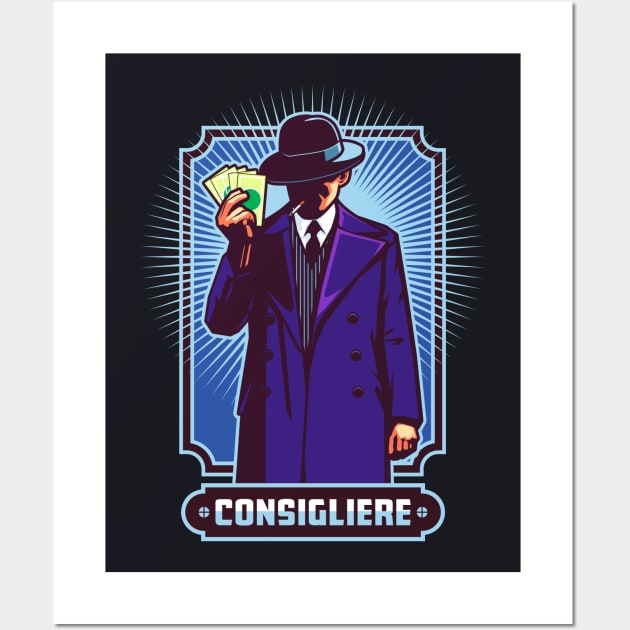 Character Metaphor- Mafia Mobster Consigliere Wall Art by Vector-Artist